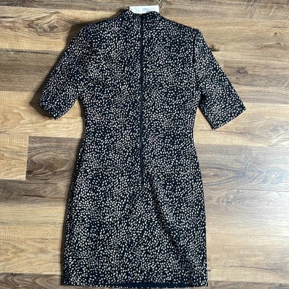 Alice + Olivia Inka Strong Shoulder Mock Neck Dress - Picture 7 of 9